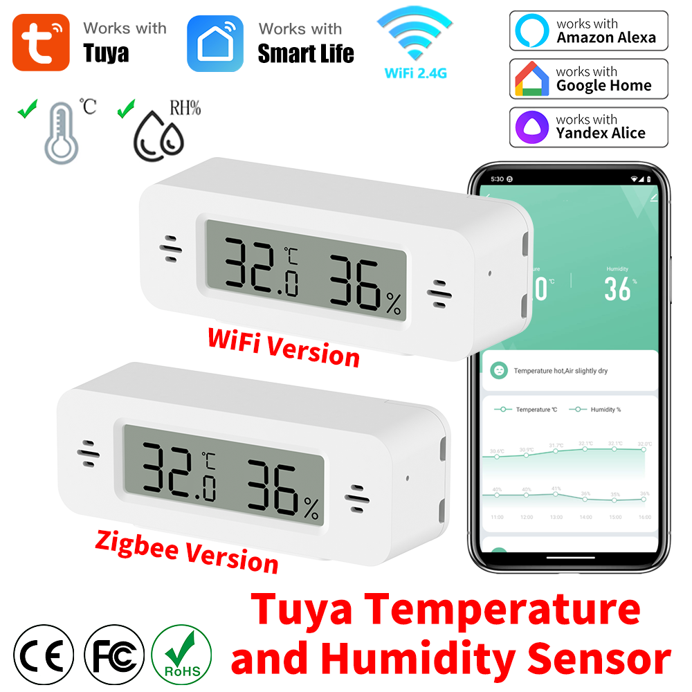 Smart Home Automation Kit - Tuya WiFi/Zigbee Temperatur-Feuchtigkeitssensor Smart Home Automation