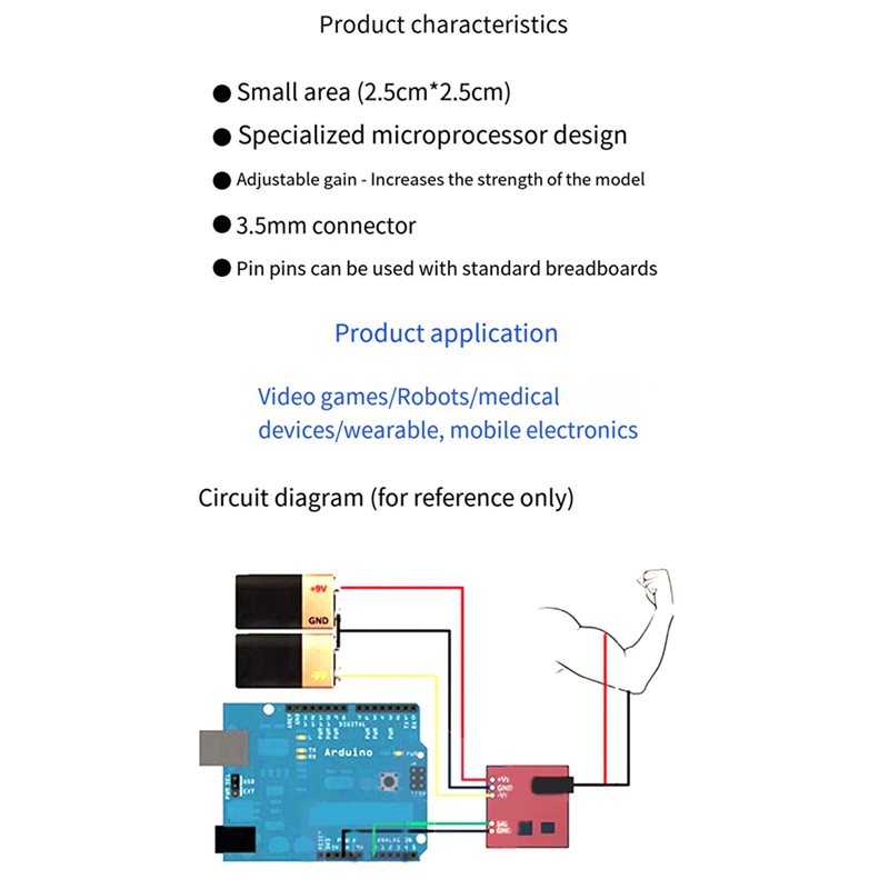 B50B-3X Muskel Elektrische Sen – Sensor Kit Arduino Bewertung und Preis